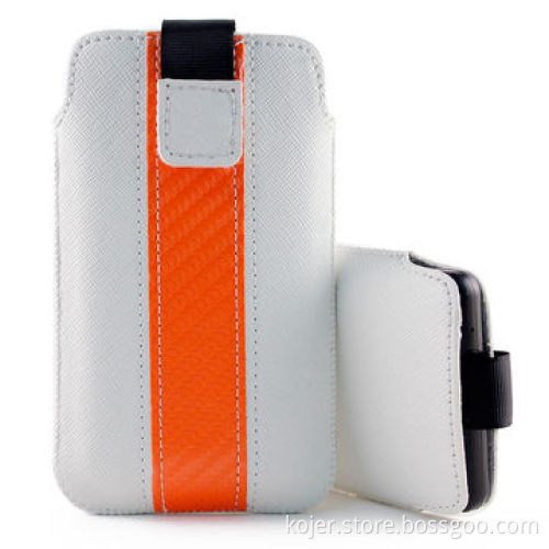 Leather Case for Aplle's iPhone 4, Retractable Pull-tab Combined with Hidden Magnetic Button Closure